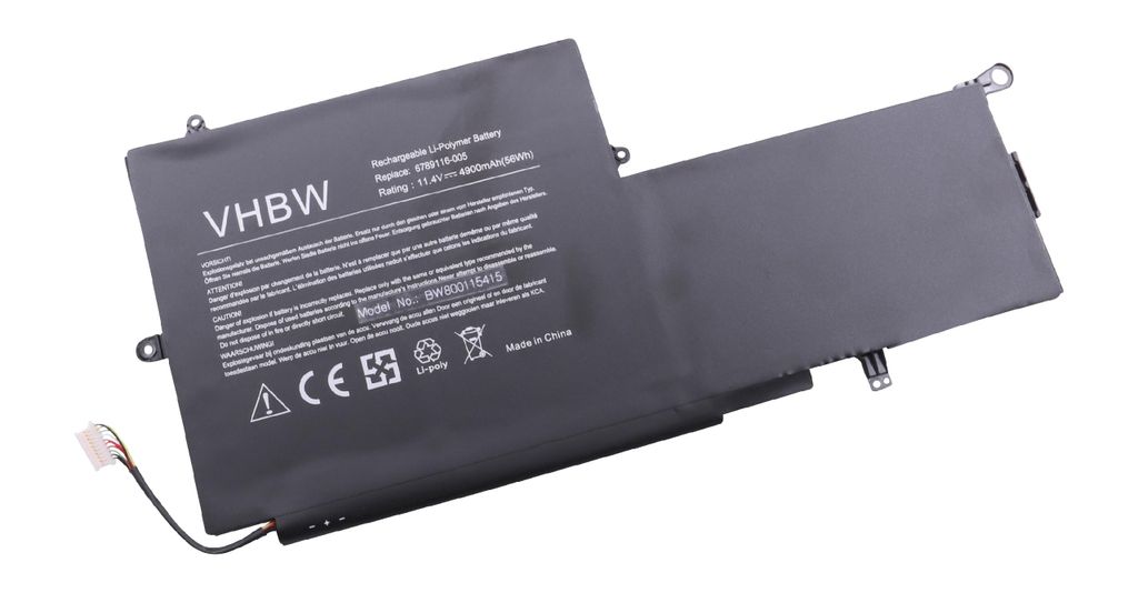 vhbw Akku kompatibel mit HP Spectre x360 13-4152ne(X5X14EA), x360 13-4154ng(W6Y09EA) Notebook (4900mAh, 11,4V, Li-Polymer)