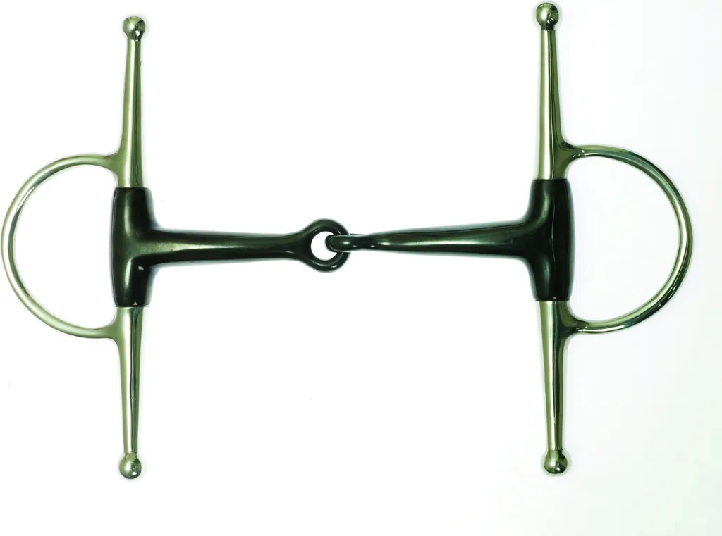 Korsteel Sweet Iron Single Broken Toggle Snaffle WB642 (5in (125mm)) (Nero/Argento)