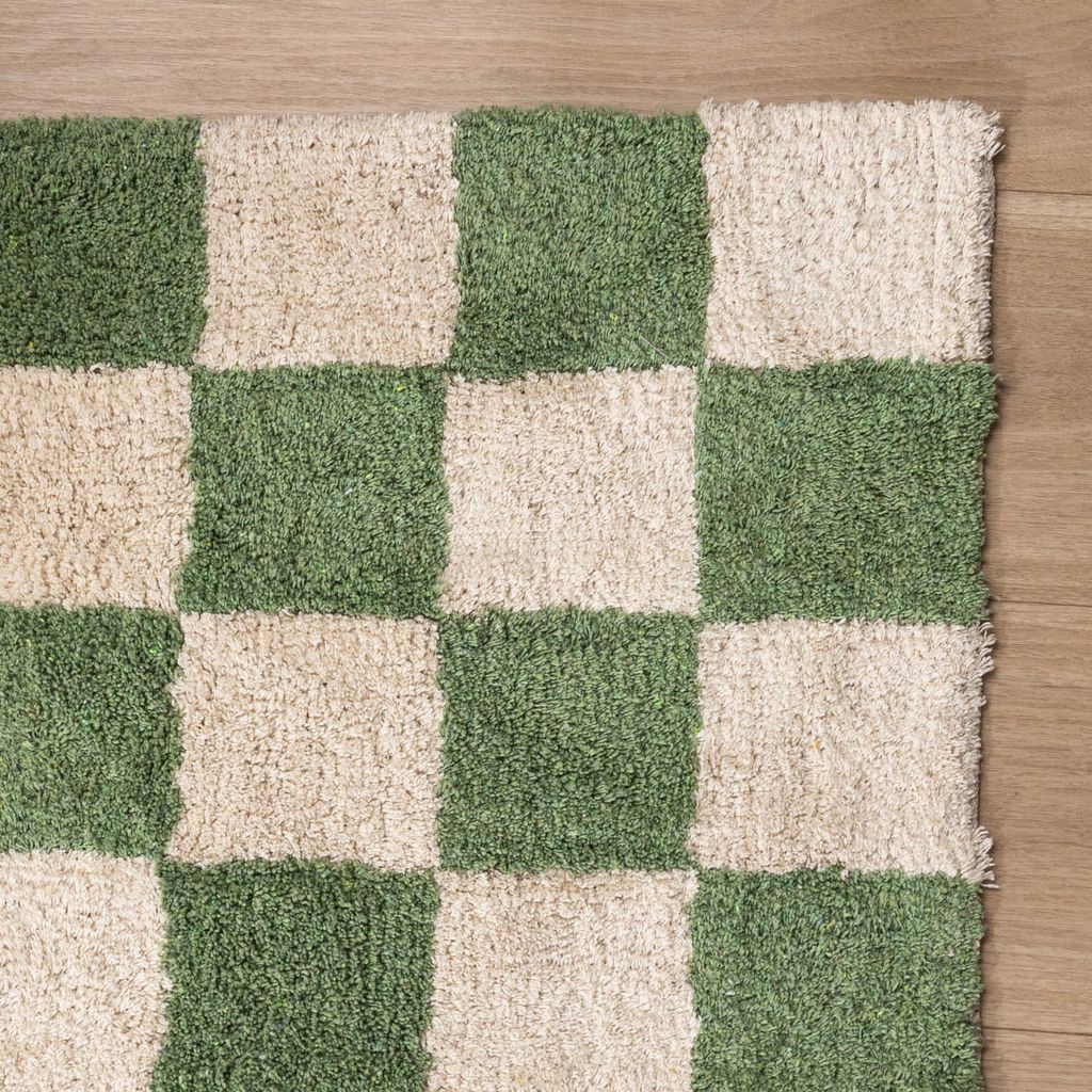 Retro Teppich - Gambit Grün Weiß - 120x170cm - Retro - Produktbild 5