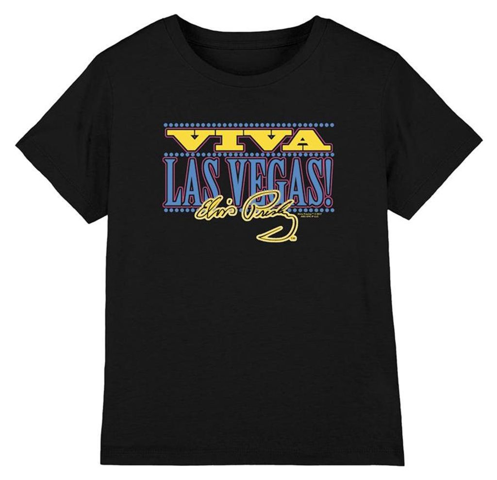 Elvis Presley - "Viva Las Vegas" T-Shirt für Kinder TV32518 (128) (Schwarz)