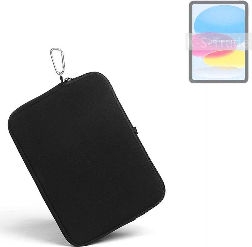 K-S-Trade Neopren Hülle kompatibel mit Apple iPad (2022) Wi-Fi Schutz Hülle Neoprenhülle Tablet-Hülle Tabletcase Tablet Schutz Gürtel Tasche