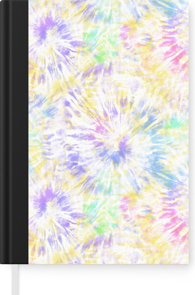MuchoWow Notizbuch Tagebuch Haushaltsbuch Notebook A5 Sommer - Muster - Regenbogen - Krawattenfärbung - Notizblock - Notizheft - Notebook - Schr...