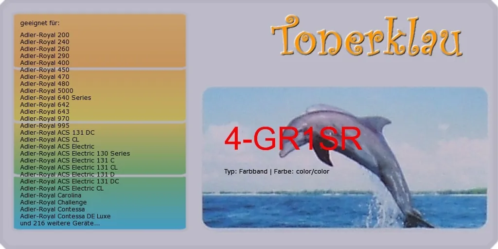 Ruban d'encre 4-GR1SR pour l'impression de tickets et calculs