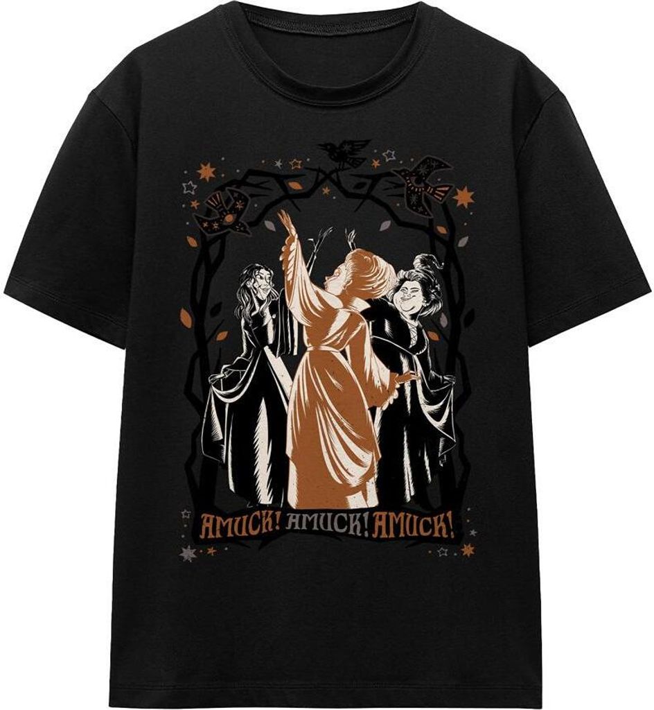 Hocus Pocus 2 - "Amuck, Amuck, Amuck!" T-Shirt für Herren/Damen Uni TV17253 (S) (Schwarz)