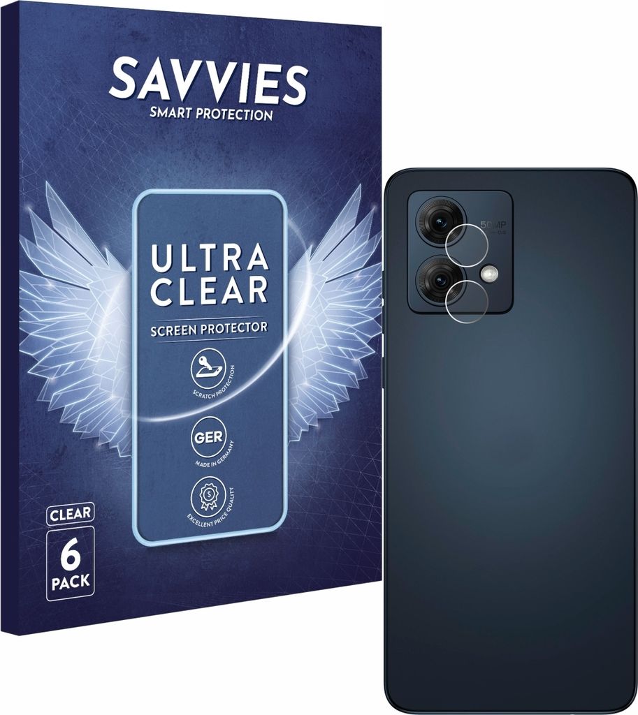 6x Für Motorola Moto G84 (NUR Kameraschutz) Schutzfolie Savvies Displayschutz Display Schutz Folie Klar Transparent