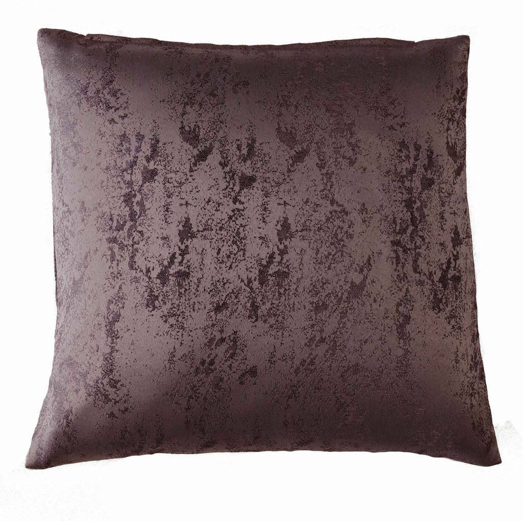 DecoHomeTextil Jacquard Tischdecke GRANIT Meliert mit Lotus Effekt Dunkelbraun Kissenhüllen 40 x 40 cm, 2er Set