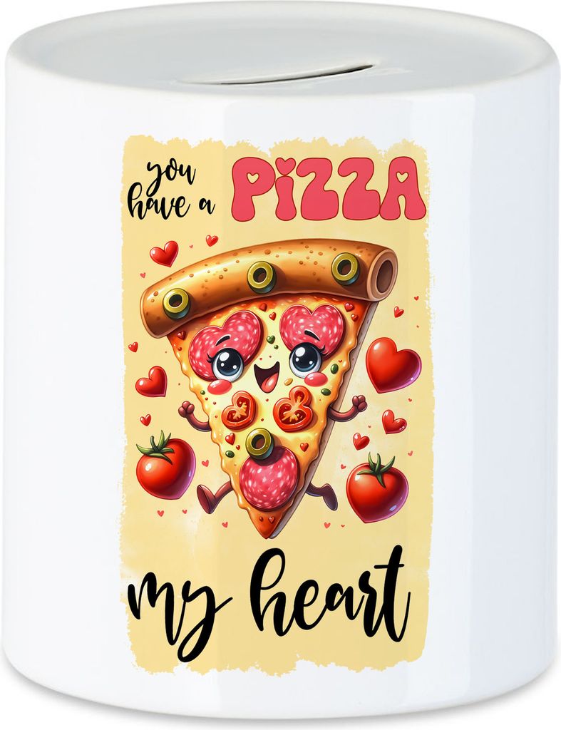 You Have a Pizza My Heart Spardose Pizza Liebe Herz Valentinstag Geschenk