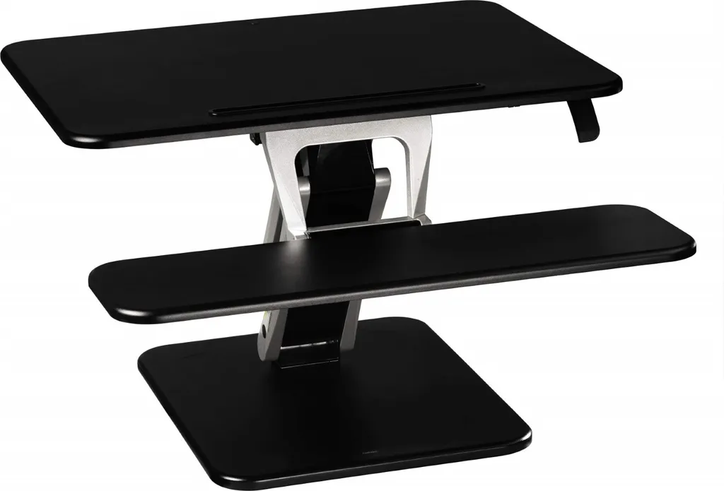 Support d'écran de bureau Hama noir pour améliorer votre posture et ranger PC