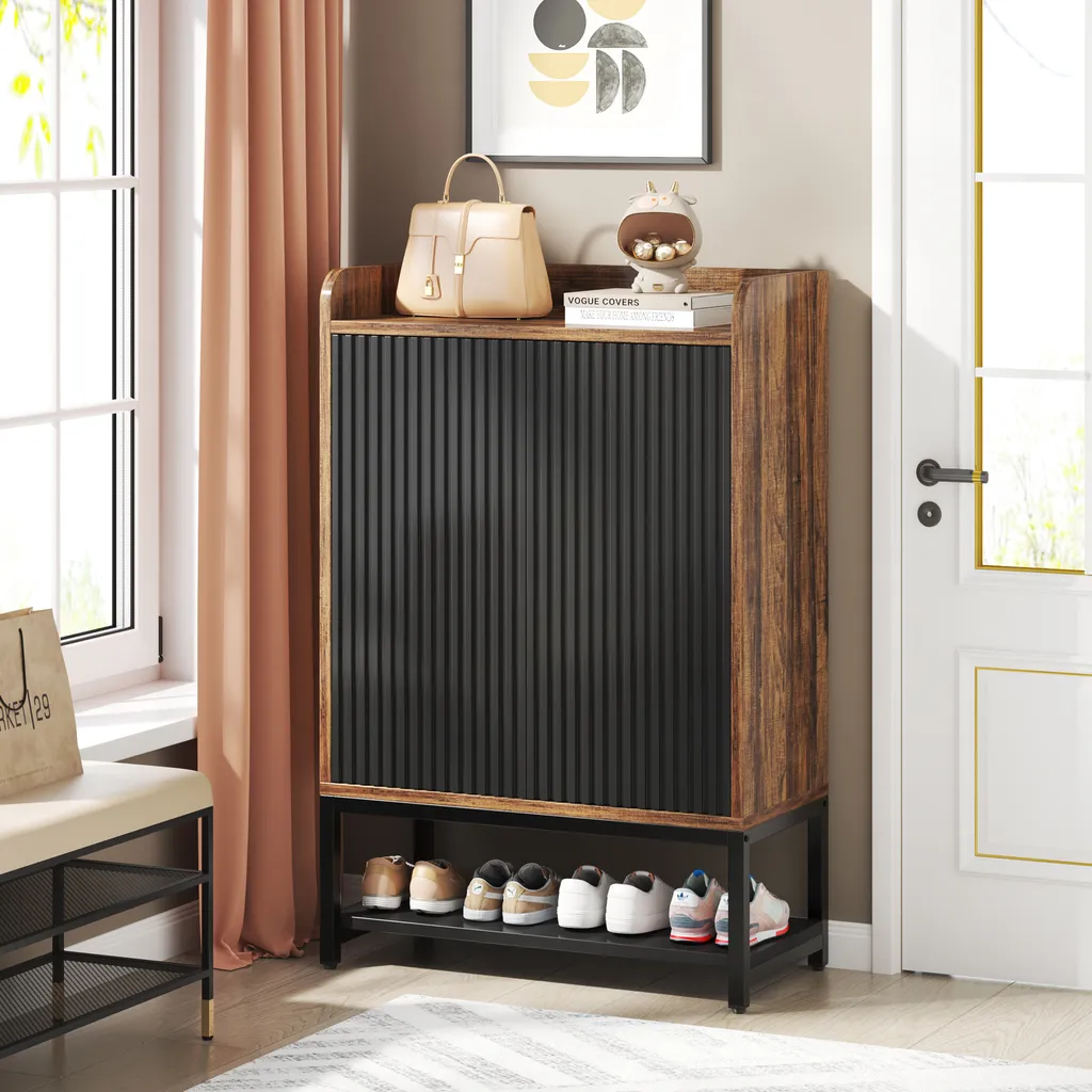 Dites adieu au désordre avec l'armoire à chaussures bois 5 niveaux - 4