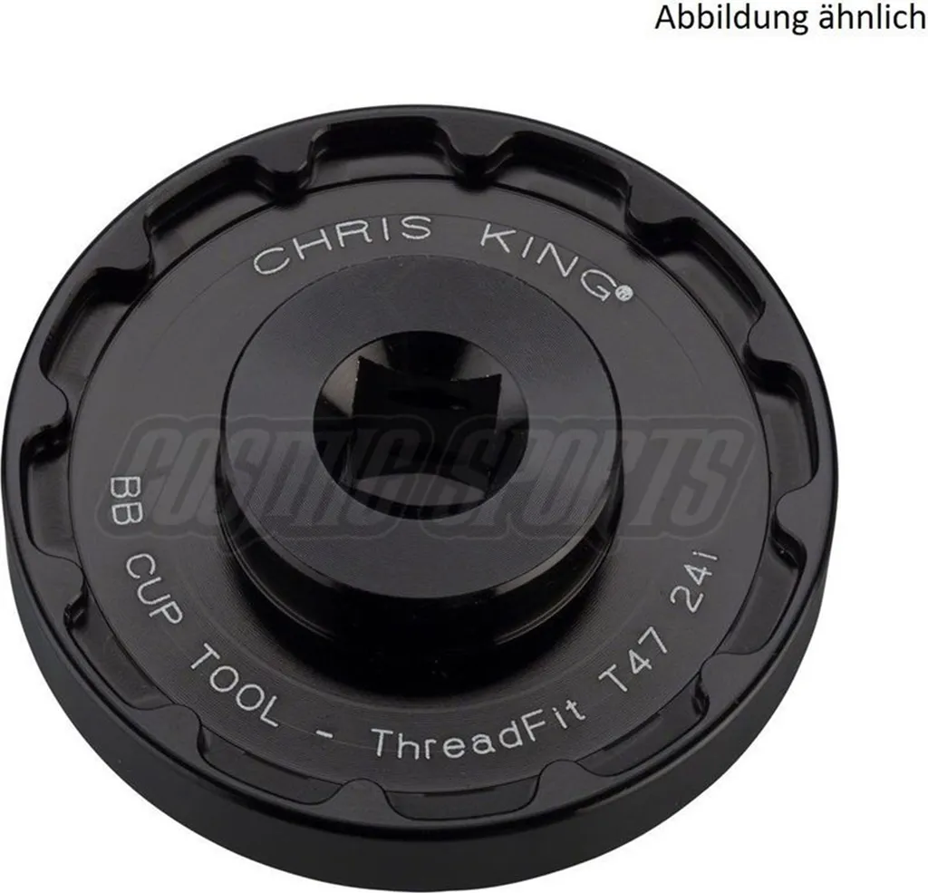 Clé de boîtier de pédalier T47 30 Chris King TBB006 One Size Noir