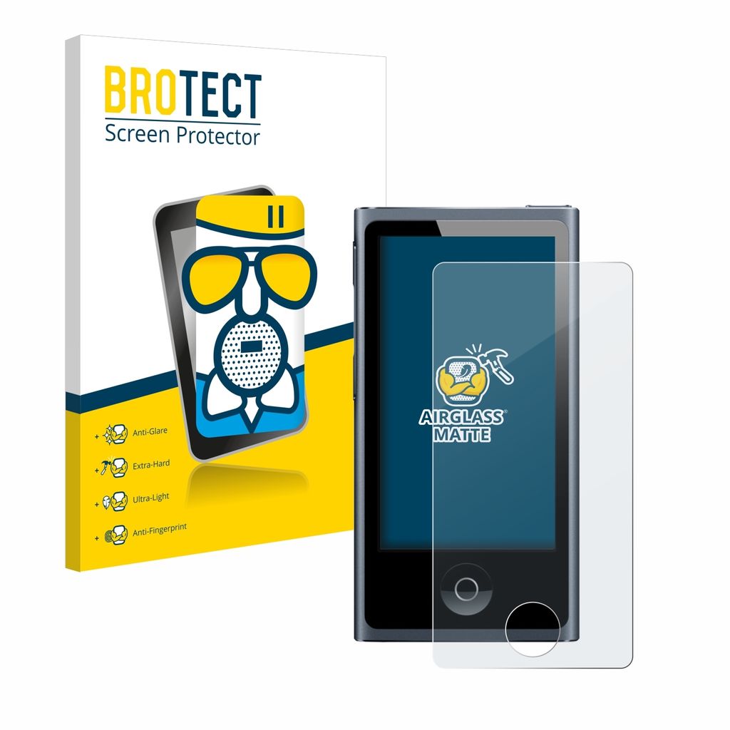 BROTECT Entspiegelungs Schutzglas für Apple iPod nano 2012 (7. Gen.) Schutzfolie Panzer Folie Glas Display Schutz matt