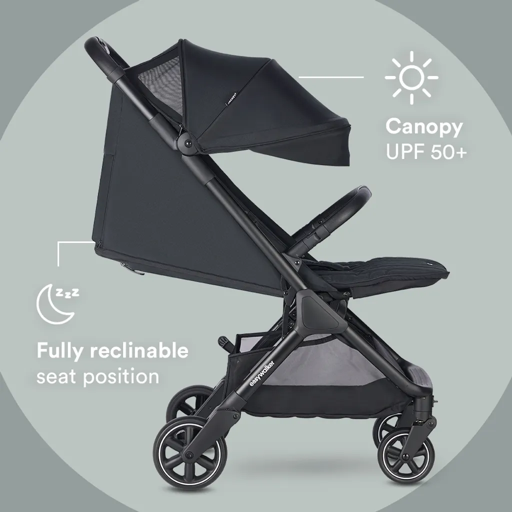 Easywalker Jackey2 Midnight Black : Poussette auto-pliante compacte - 12