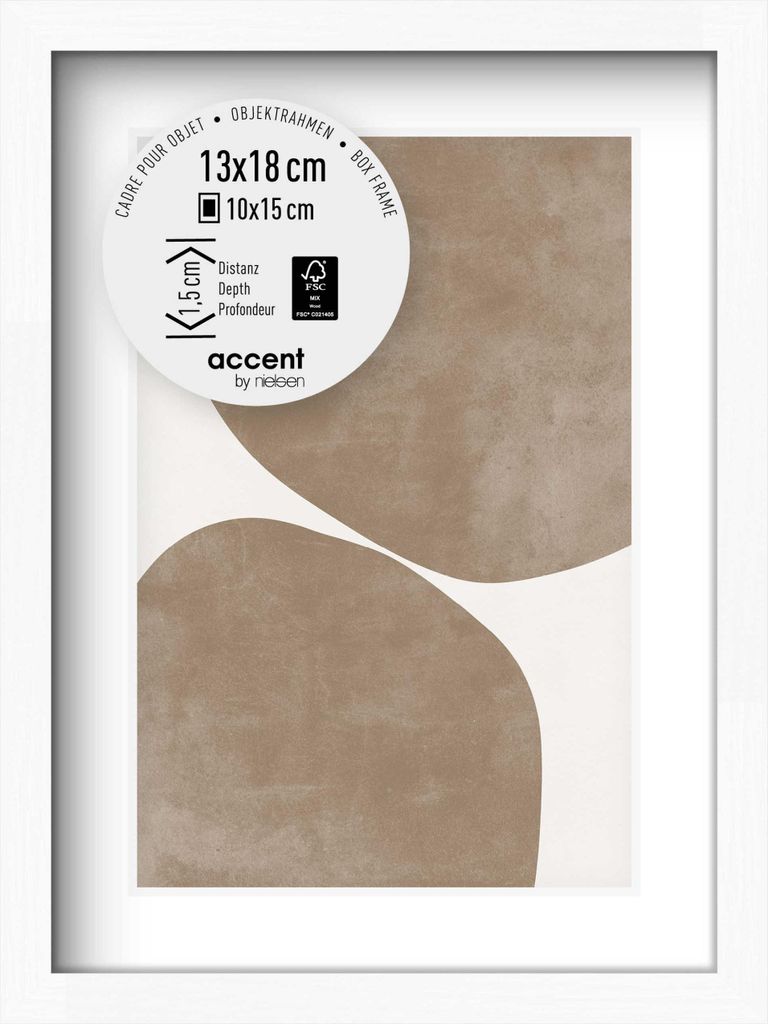 accent by nielsen Holz Bilderrahmen Aura, 13x18 cm, Weiß