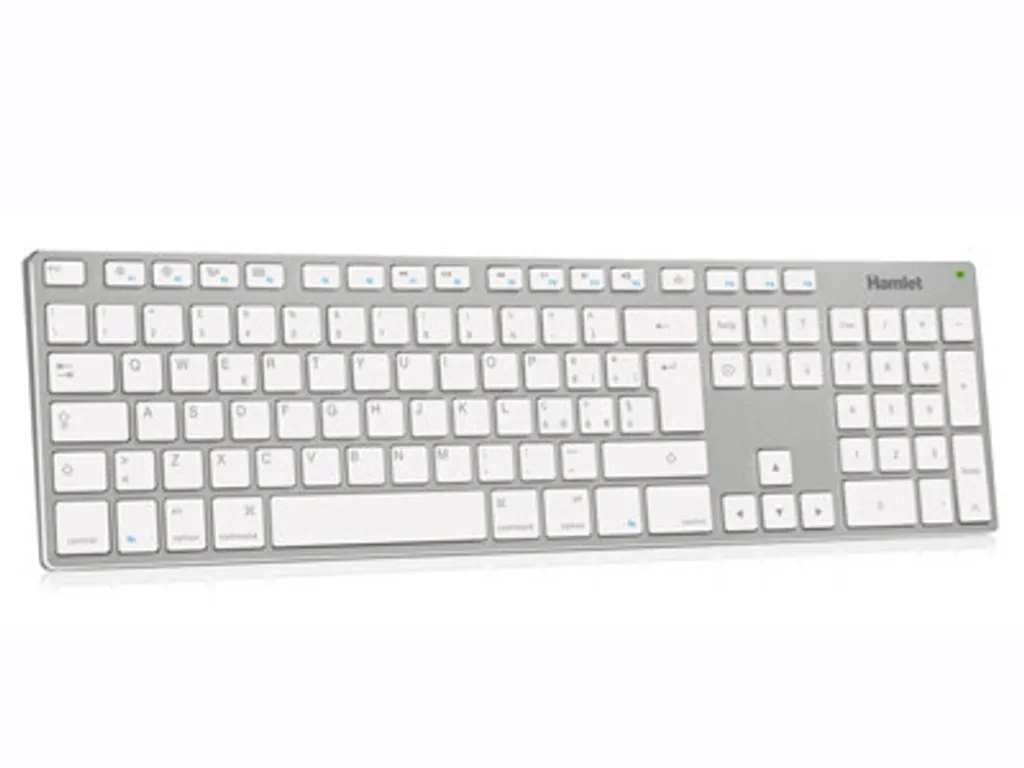 Clavier USB QWERTY Hamlet Blanc - Finissez-en avec la Frappe Bruyante