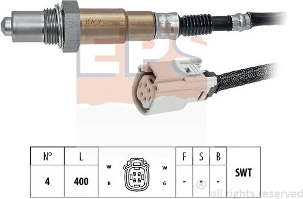 Sonde Lambda EPS 1 998 217 à 4 fils pour Ford Ecosport OE 1788457