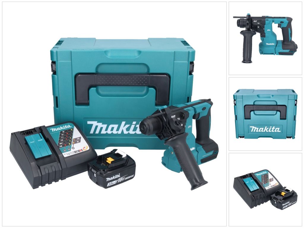 Makita DHR 183 RF1J Akku Bohrhammer 18 V 1,7 J SDS plus Brushless + 1x Akku 3,0 Ah + Ladegerät + Makpac