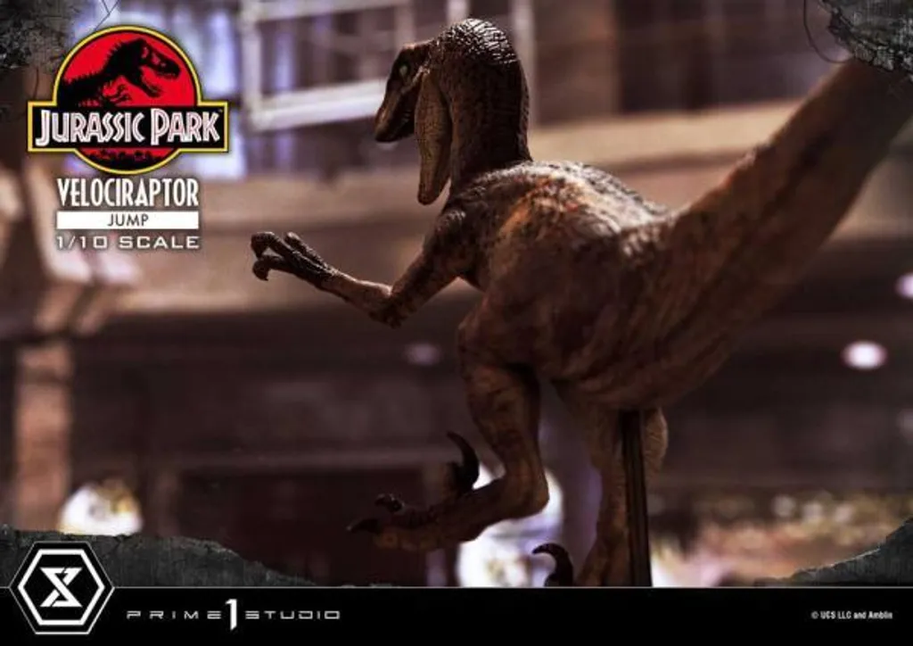 Statue Velociraptor deco geek pour vitrine Jurassic Park 1/10 21cm - 27