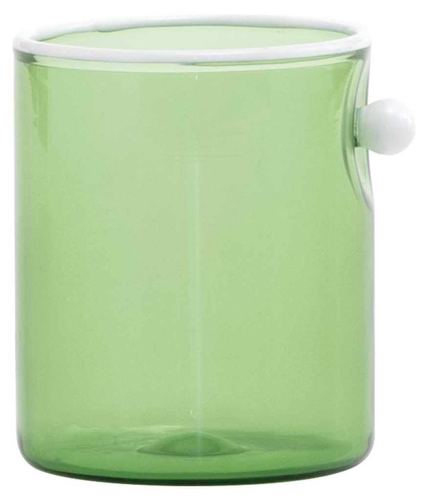 Zafferano Trinkgläser-Set, 4-teilig, Oyster-Kollektion, grüne Farbe, mundgeblasenes Borosilikatglas mit m, weißem, opakem Perlmuttdekor