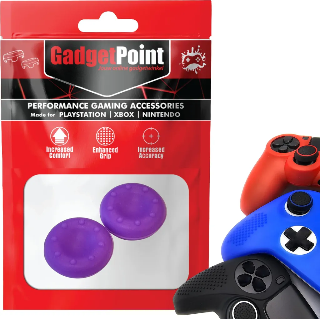 Cappucci Joystick Antiscivolo Viola 8 Punti - Grip per Controller PS5 Xbox