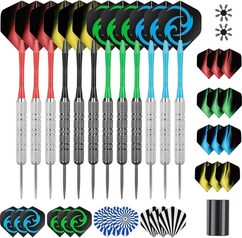CareGames Dartpfeile Metallspitze 12 Stück Steeldarts 24 Produktbild 