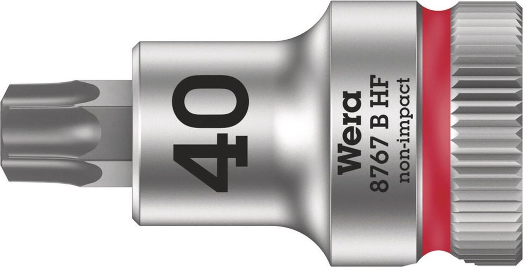 Wera 8767 B HF TX Zyklop Bitnuss mit 3/8-Antrieb, mit Haltefunktion, TX 40 x 35 mm