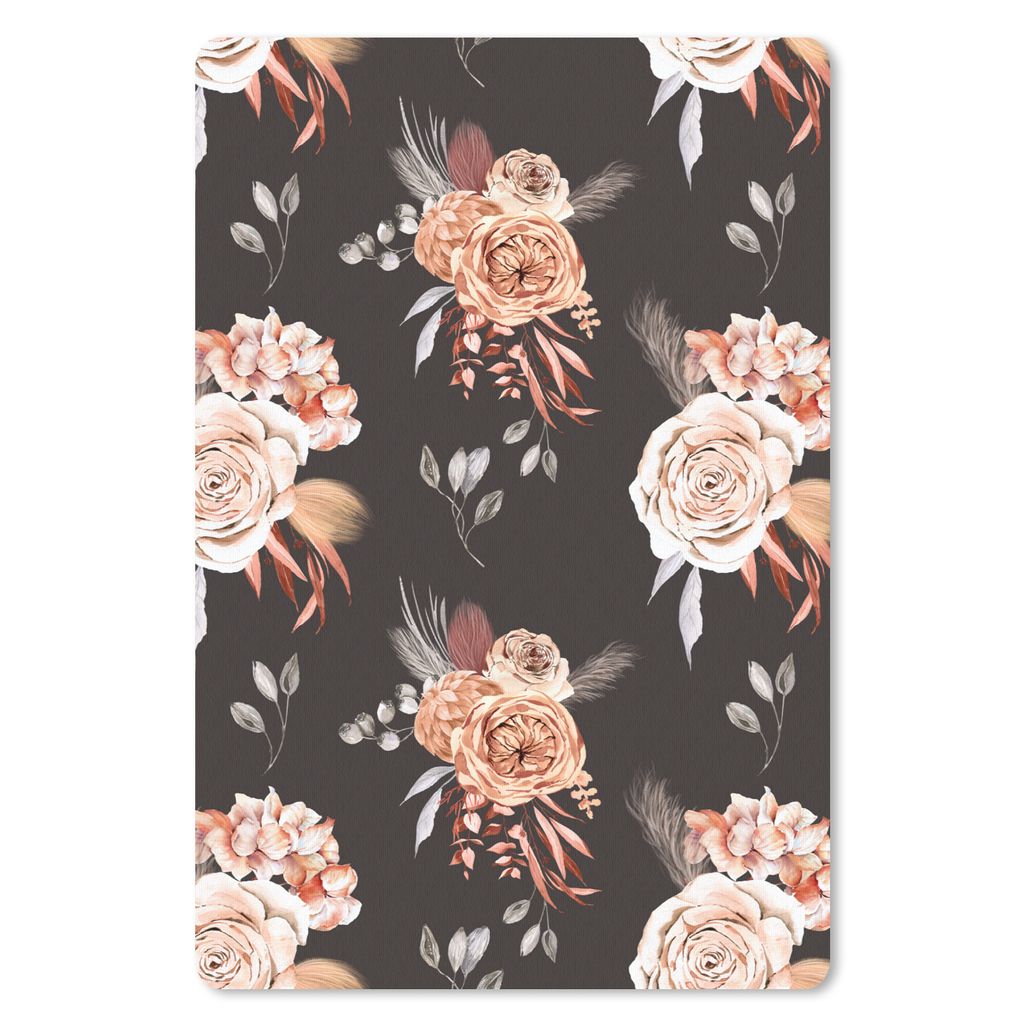 MuchoWow Mauspad Mousepad Rosen - Braun - Blumen 40x60 cm - Mousepads - Maus Mat - Pad - Mausunterlage - Schreibtisch Accesoire