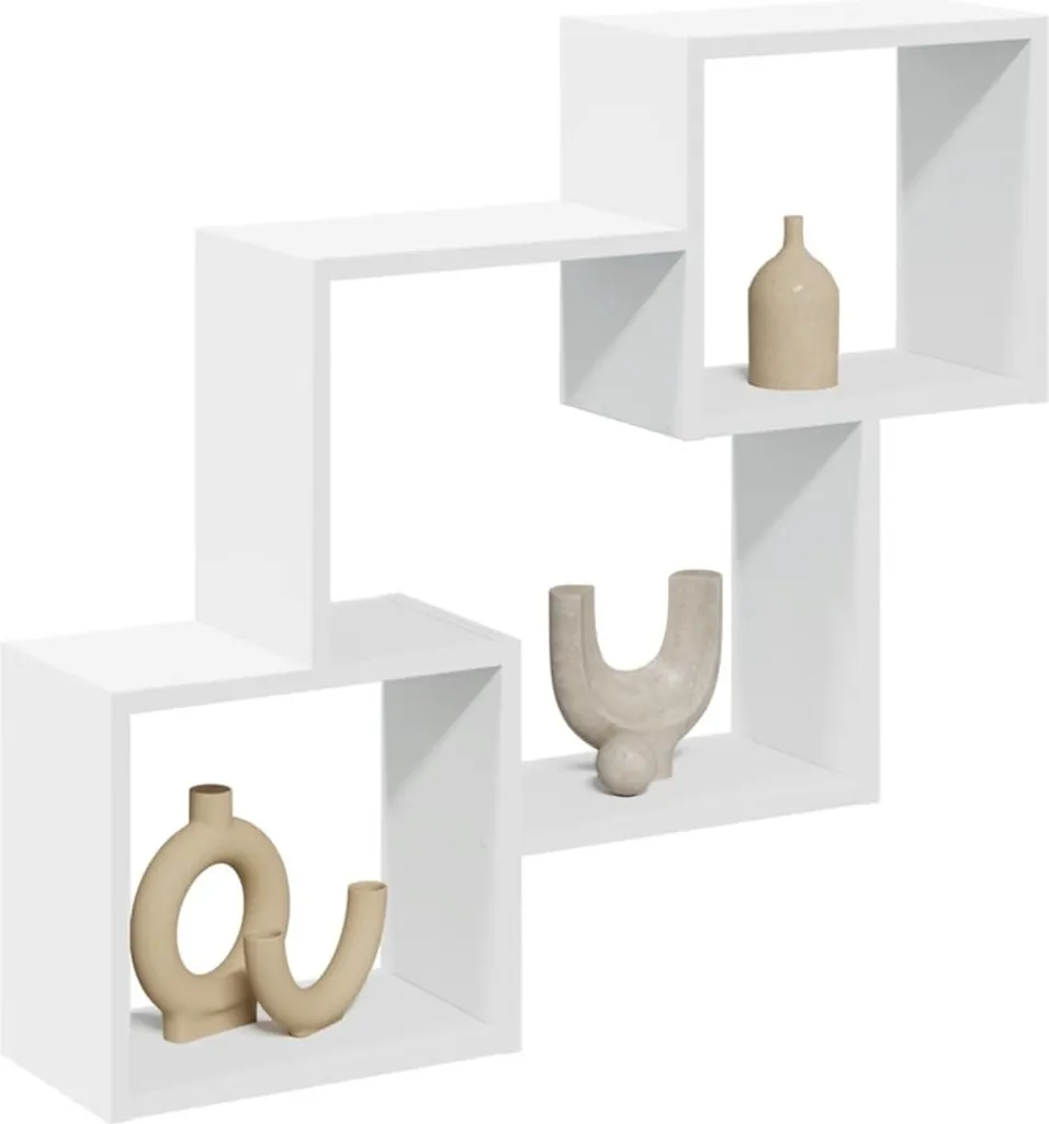 Armadio a muro moderno 78x18x71 cm Bianco - Mobile Design in Legno