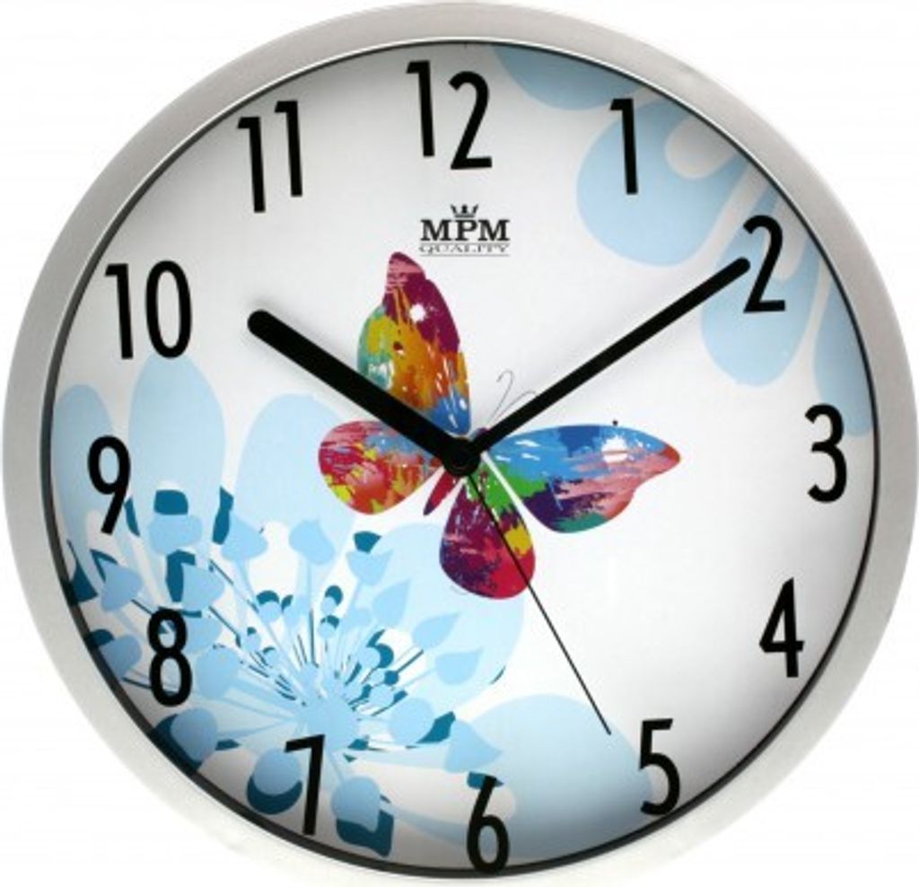 Wanduhr MPM, 3086.72.BG - silber matt, 30cm