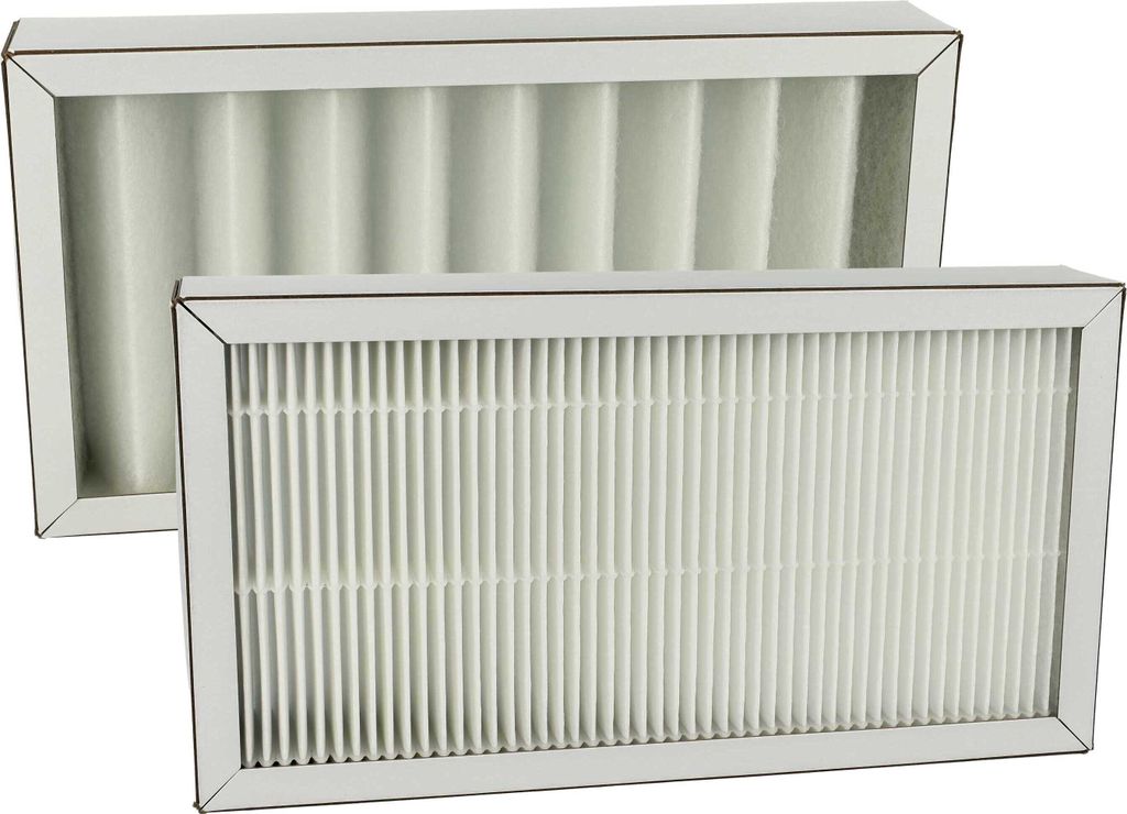 vhbw Filterset kompatibel mit Pluggit Avent P190 Lüftungsgerät - Luftfilter G4 / F7 (2 Stück), Weiß