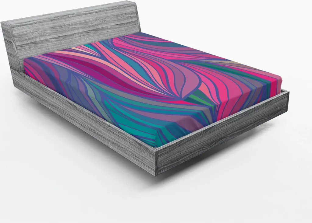 Lenzuolo con Angoli ABAKUHAUS 180x200 Astratto Multicolore | Microfibra