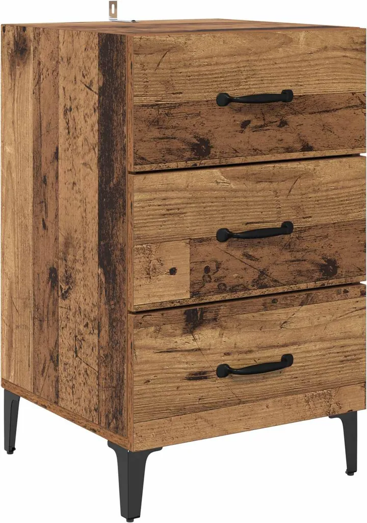 Meuble de chevet rétro en bois composite résistant pour la maison