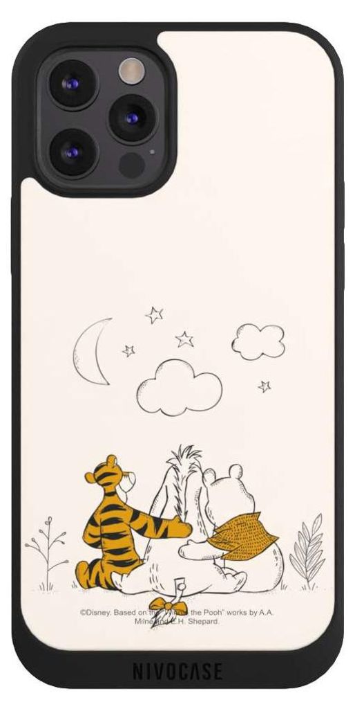 NIVOCASE Handyhülle für Apple iPhone 12 Pro Max Hülle NIVOpure Case Schwarz Disney Offizielles Lizenzprodukt Winnie Puuh