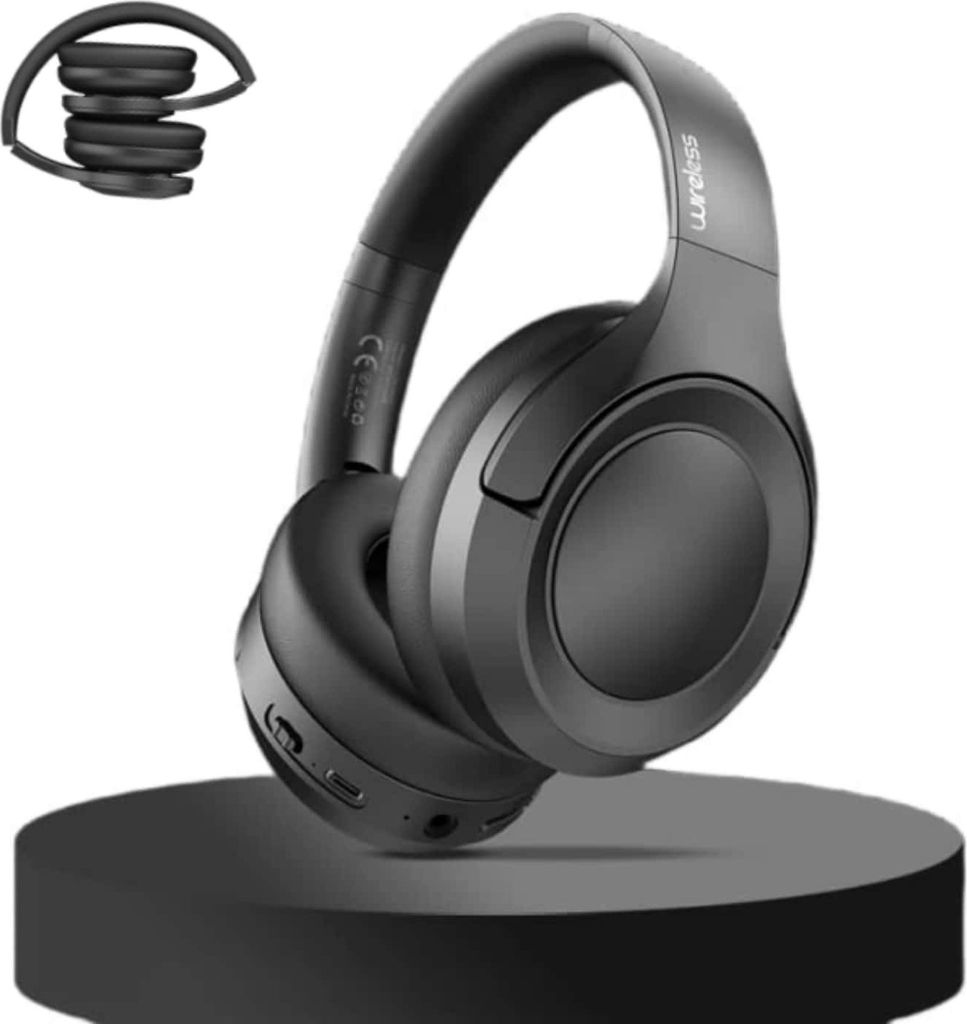Bluetooth Kopfhorer Over Ear Over Ear Kopfhorer Bluetooth Kopfhorer weiche Ohrpolster Active Noise Cancelling ANC Voice Assistant HiFi Stereo