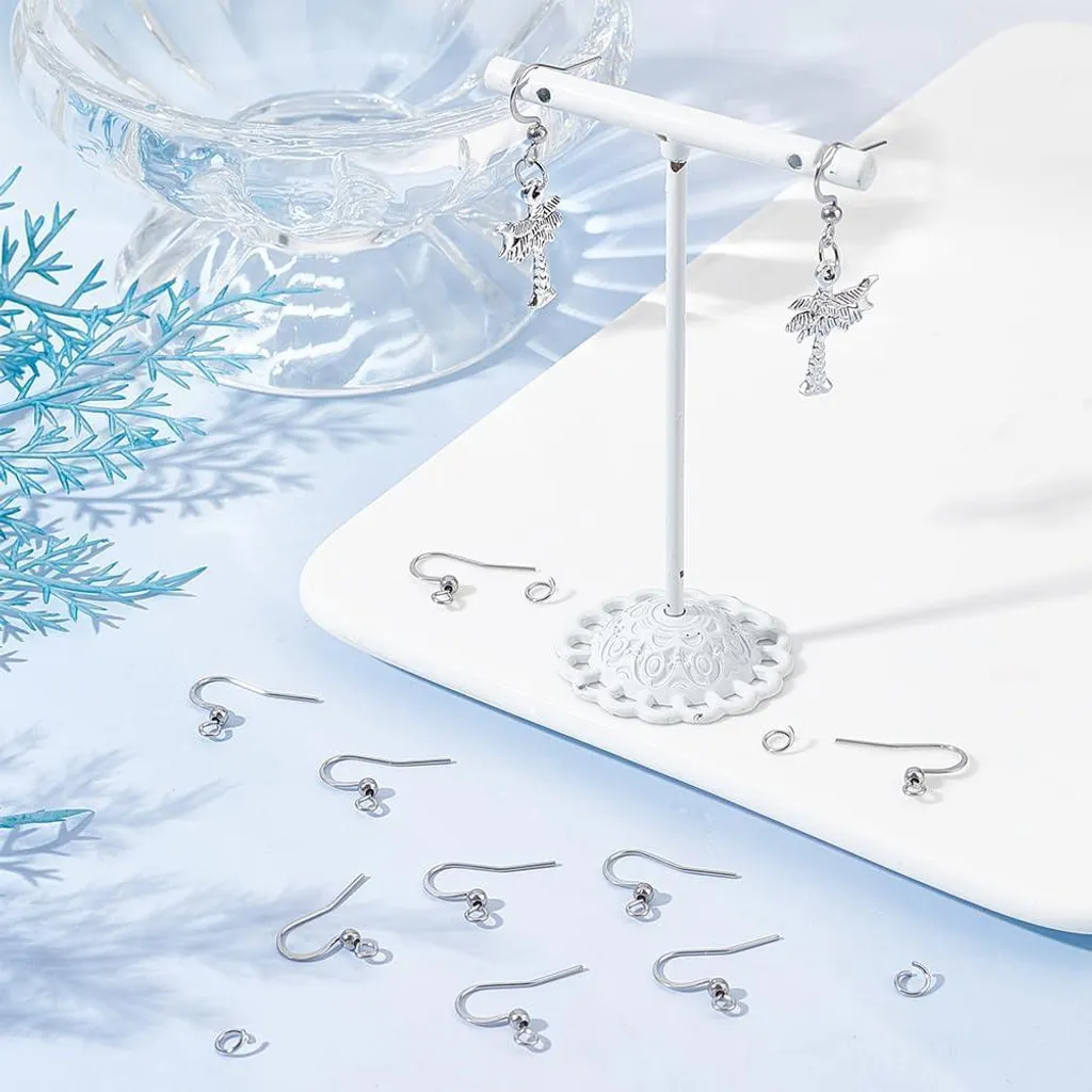 Supports Boucles d'Oreilles Hameçons en Acier Inox pour Création DIY