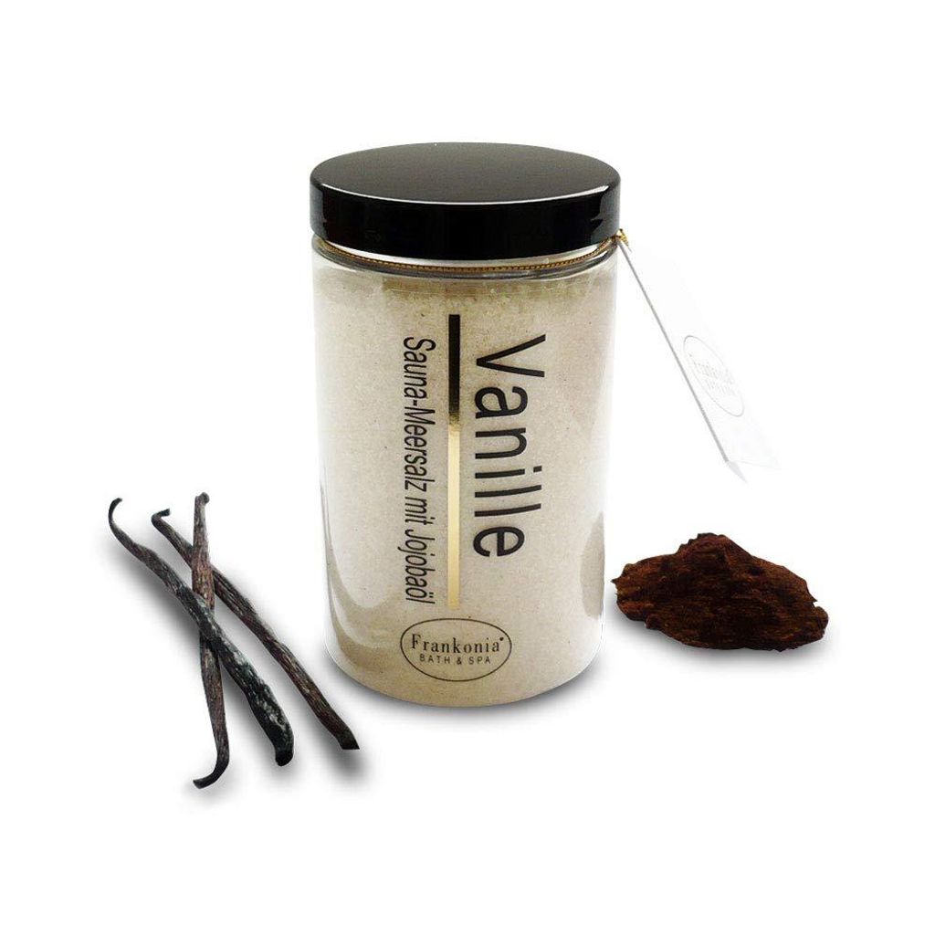 Frankonia BATH & SPA Bath Salts Vanilla - Dead Sea Salt with Real Vanilla - Wellness Bath Additive - Sea Salt - Bath Crystals - Care & Relaxation for