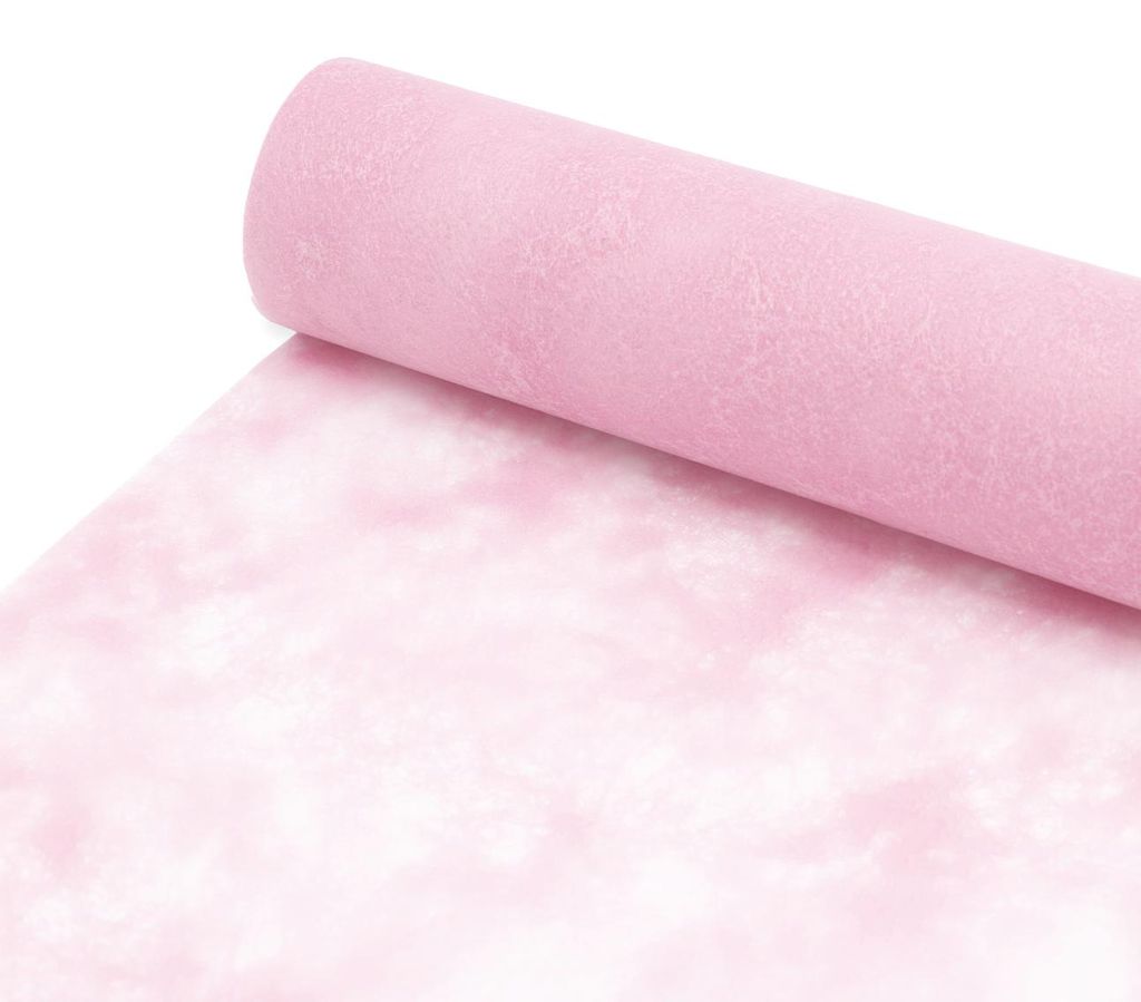 Sizocloud Tischläufer zartrosa 30cm 25 m + ca.100 Dekosterne silber