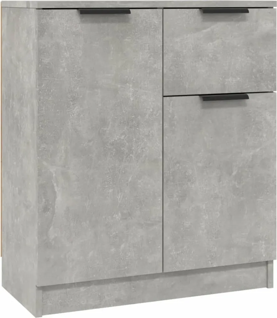 Mobile Buffet Grigio Cemento 60x30x70 cm - Design Essenziale in Legno