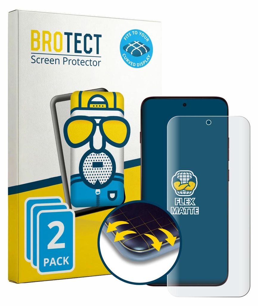 2x BROTECT Fullscreen Schutzfolie für Motorola Edge 70 Pro Plus Displayschutz Folie Fullcover Matt Entspiegelungsfolie