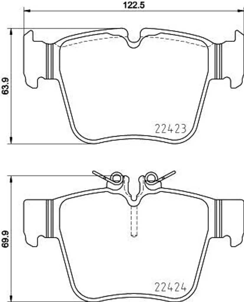 Plaquettes de frein HELLA 8DB 355 024-991 pour Mercedes Classe C W205