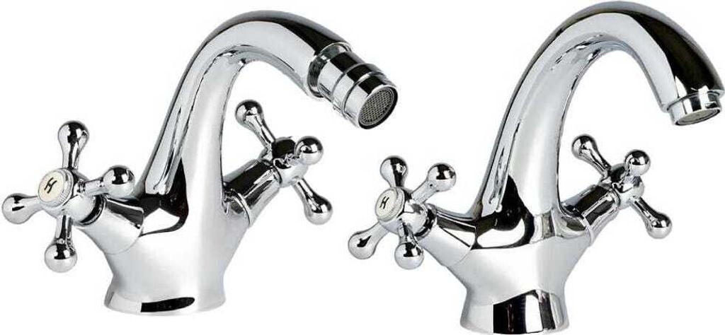 Kreuzgriff-Armatur für Waschtisch und Bidet| Narciso