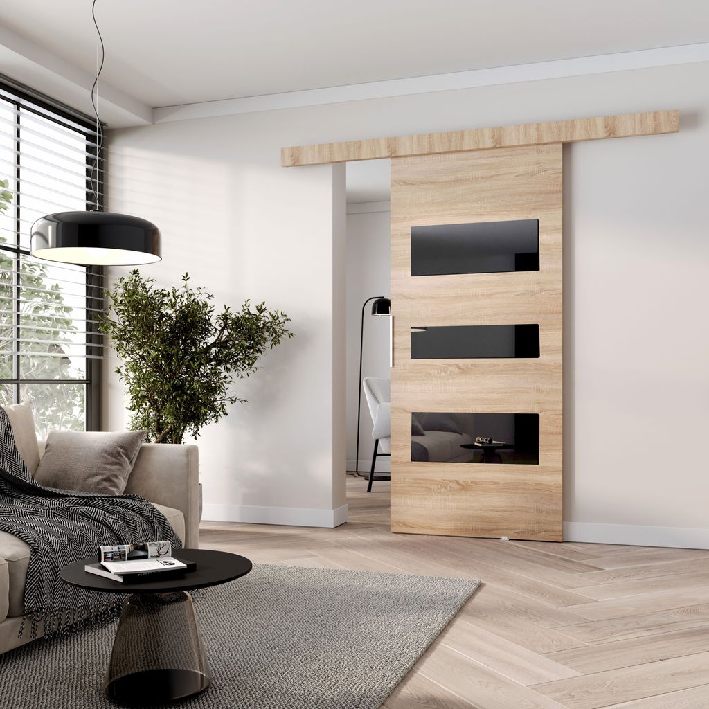 Innentür zur Wand, BARRET 3 - 106 cm, Sonoma-Eiche