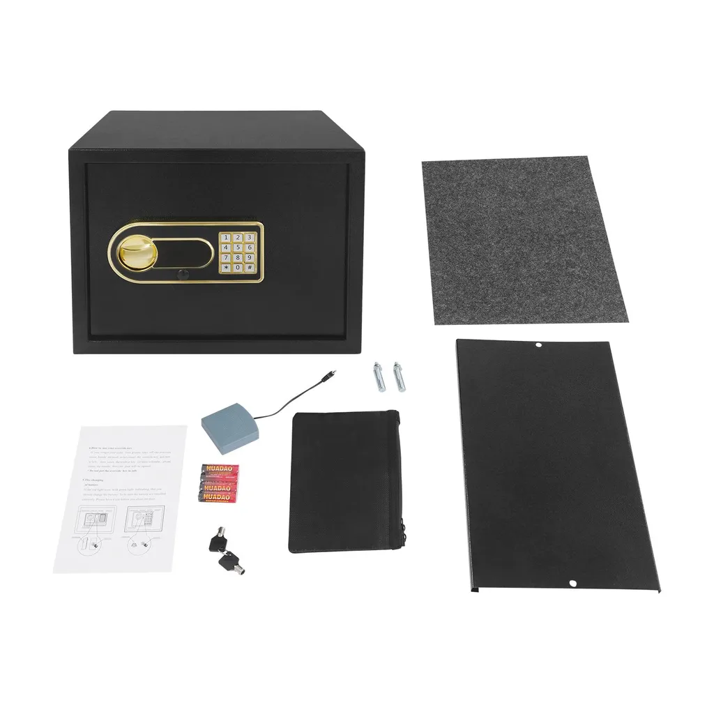 Coffre-Fort Noir Ignifuge Pour Documents - Coffre à Code Conviviable
