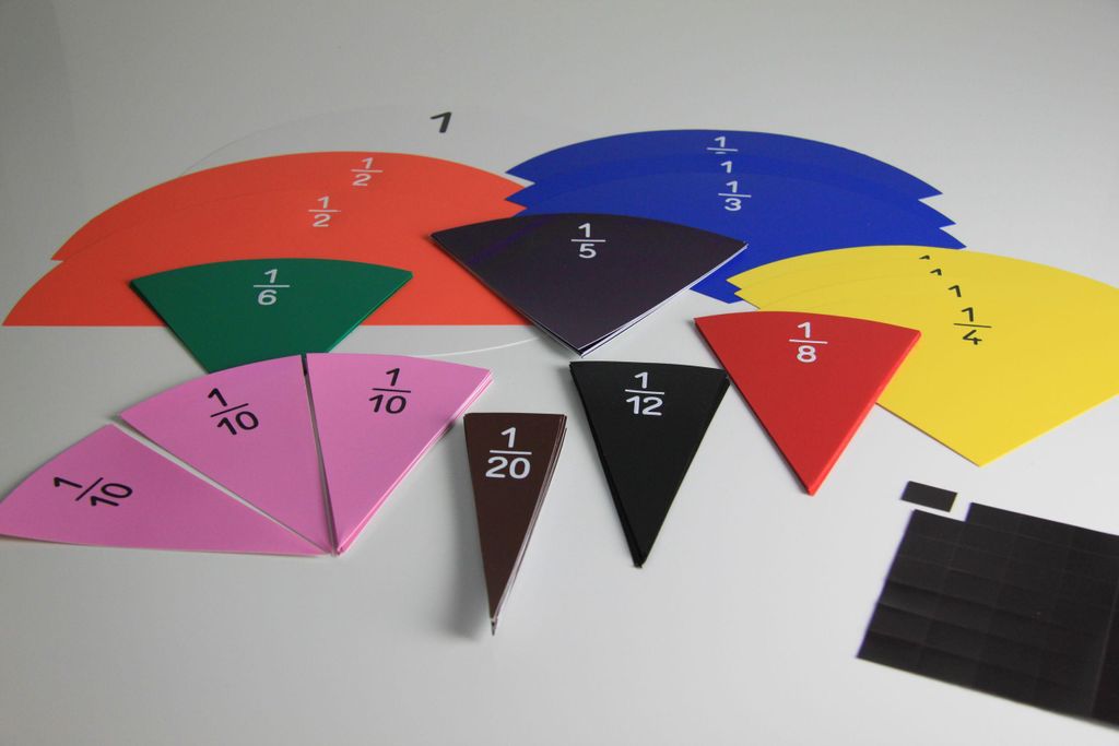 Runde Bruchrechenteile magn. 10 Unterteilung 26cm Dm.