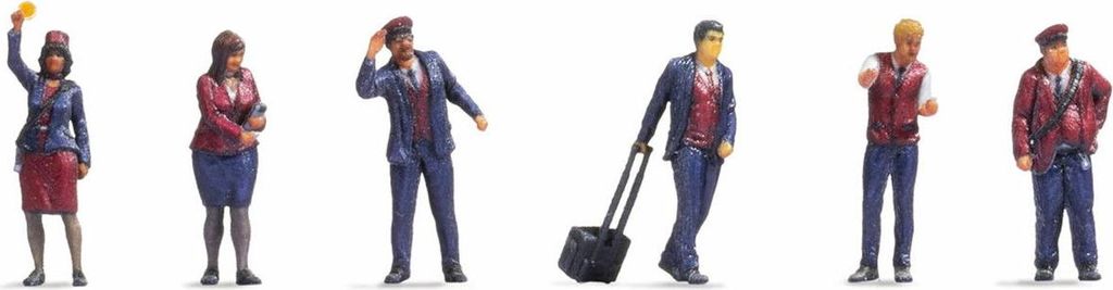 NOCH N Figuren Bahnpersonal, 3D gedruckte Figuren, detailreiche Mitarbeiter Dioramen Zubehör für Spur N