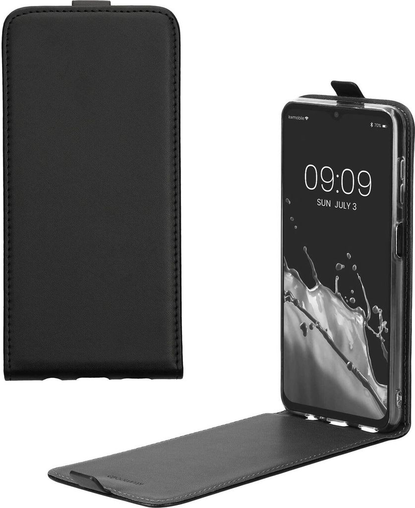 kwmobile Schutzhülle kompatibel mit Samsung Galaxy A13 5G - Hülle Handy - Flip Case Handyhülle Schwarz