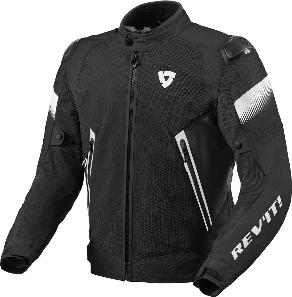 Revit Control Air H2O wasserdichte Motorrad Textiljacke, schwarz/weiß, XL