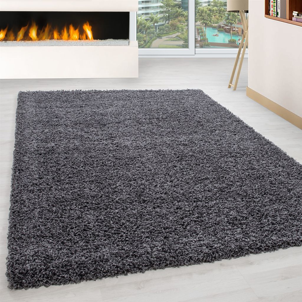 Life Shaggy teppich hochflor rechteckig 120x170cm grau
