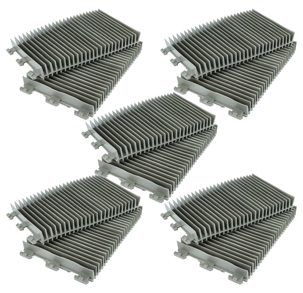 vhbw 10x Bürste Ersatz für Zodiac R06388800 für Poolroboter, Poolsauger - Aus PVC, 21 x 12,5 x 2,4 cm
