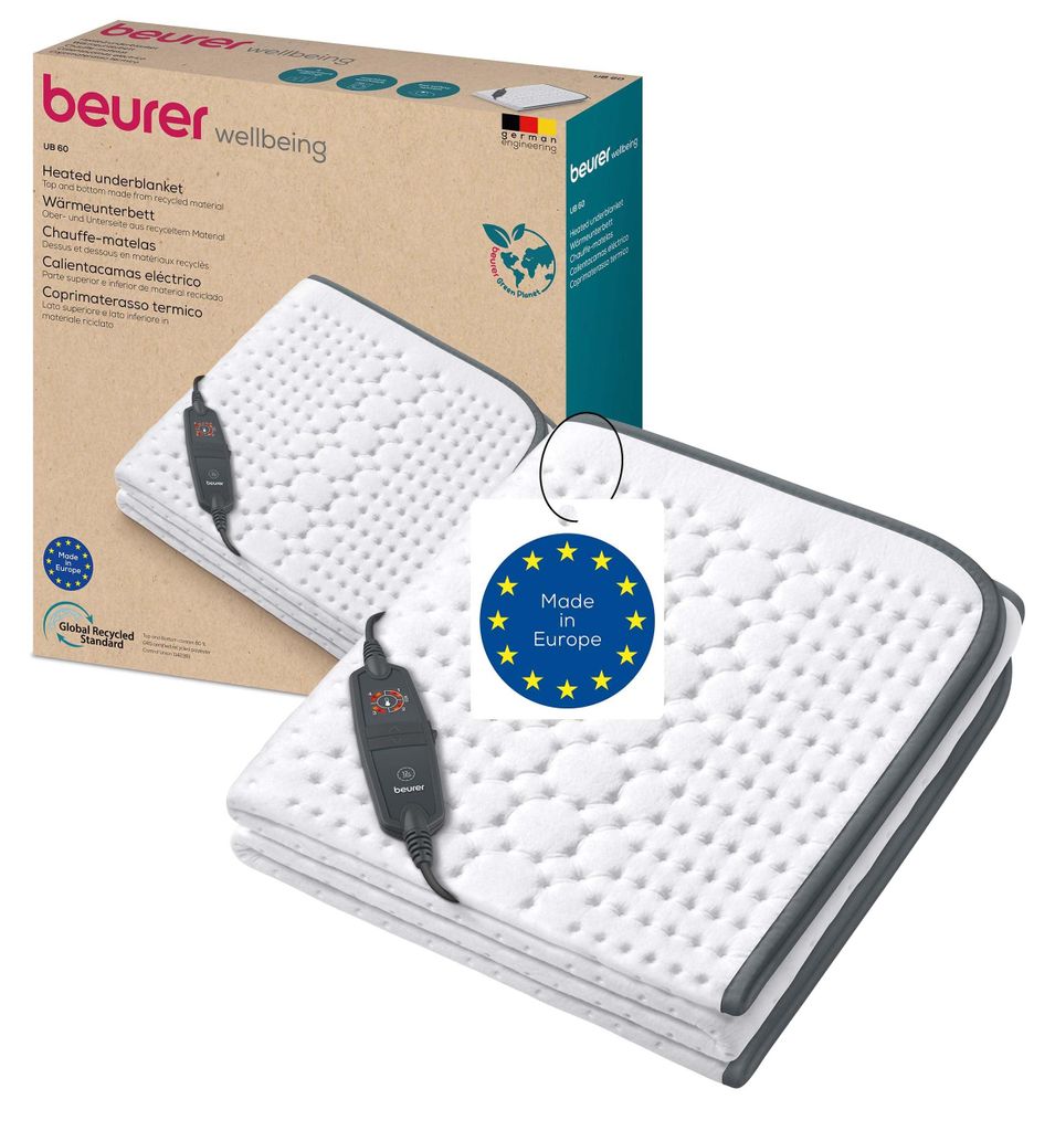 Beurer UB 60 Wärmeunterbett 150x80cm 80% recycelt 4 Stufen Produktbild 