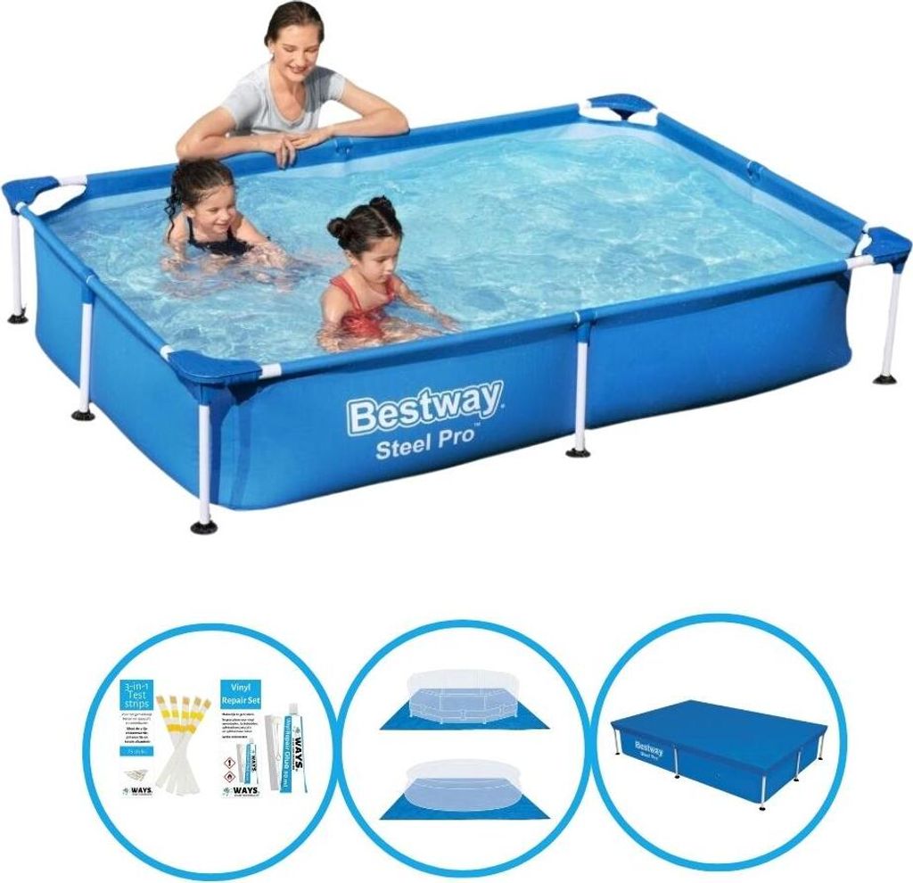 Bestway Pool Steel Pro 221x150x43 cm - Poolset